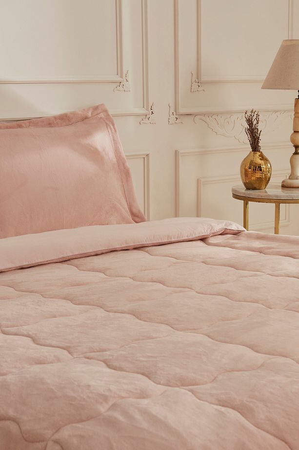 Flufy Tek Kişilik Soft Dream Comfort Set Pudra - 4