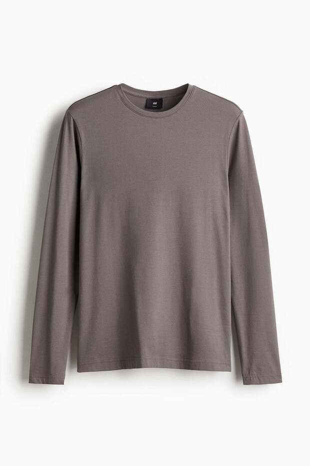 Long-sleeved jersey top