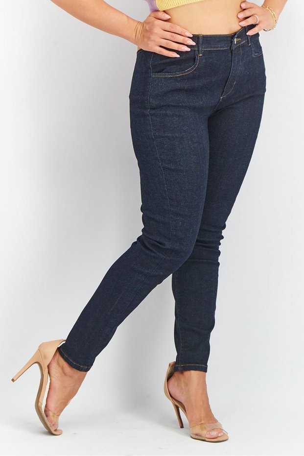 Women Skinny Fit Thong Detail Stretchable Jeans, indigo