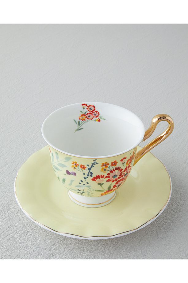 Miranda New Bone China 4 Parça 2 Kişilik  Fincan Takımı 220 ml Açık Sarı - 3