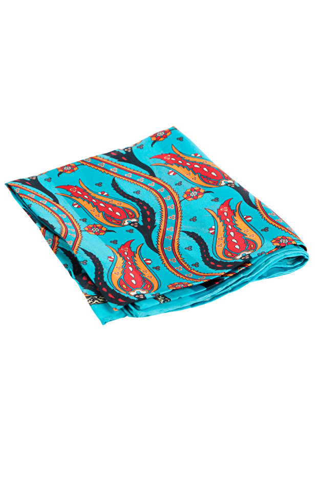 وشاح حريري بنقشة زهرة التوليب - 6