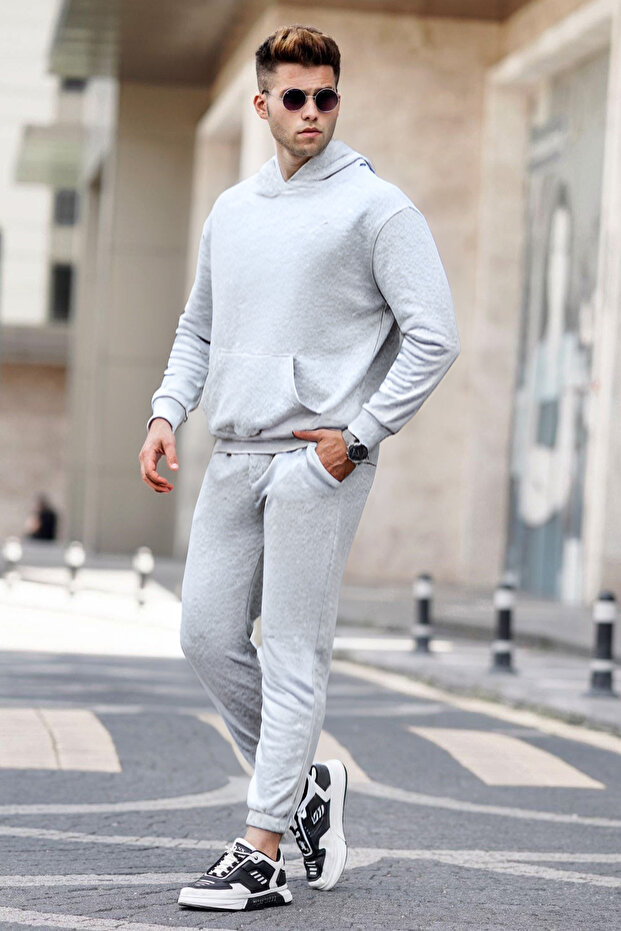 Men's Basic Model Soft Cotton Tracksuit Set - 1