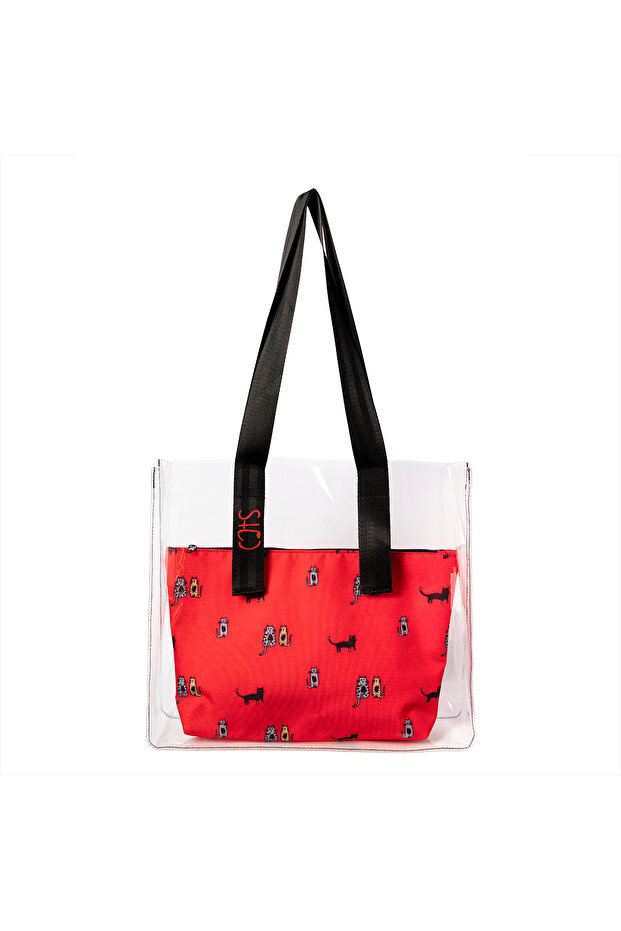 Cats Transparent Shopping and Beach Bag