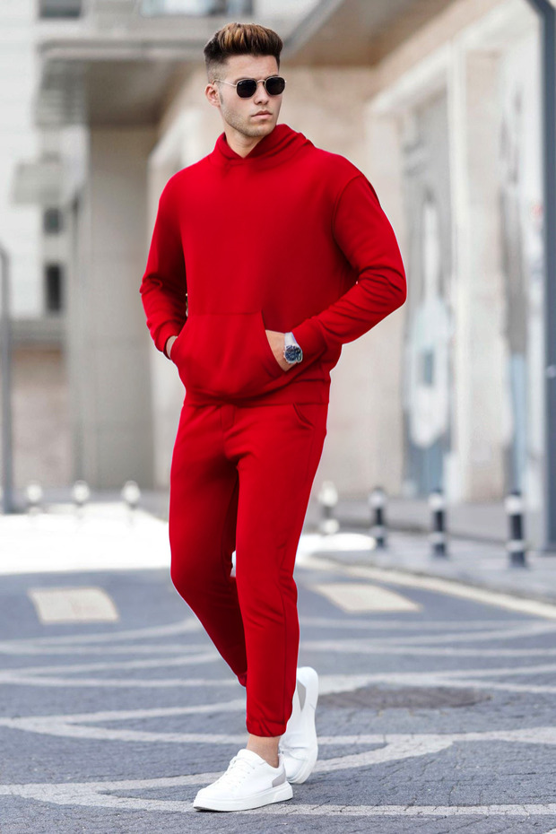 Men's Basic Model Soft Cotton Tracksuit Set - 2