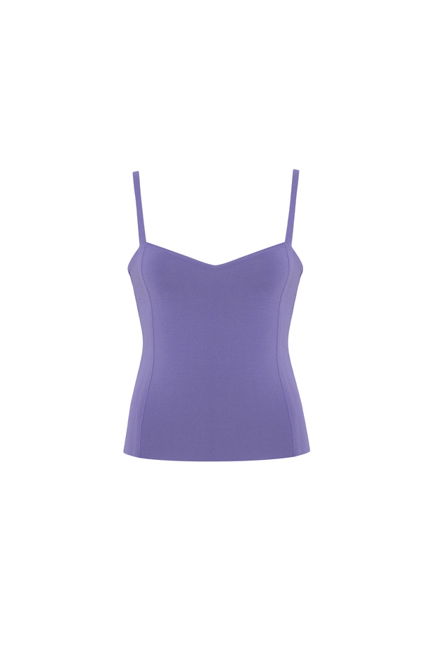 Askılı Triko Bluz - 7