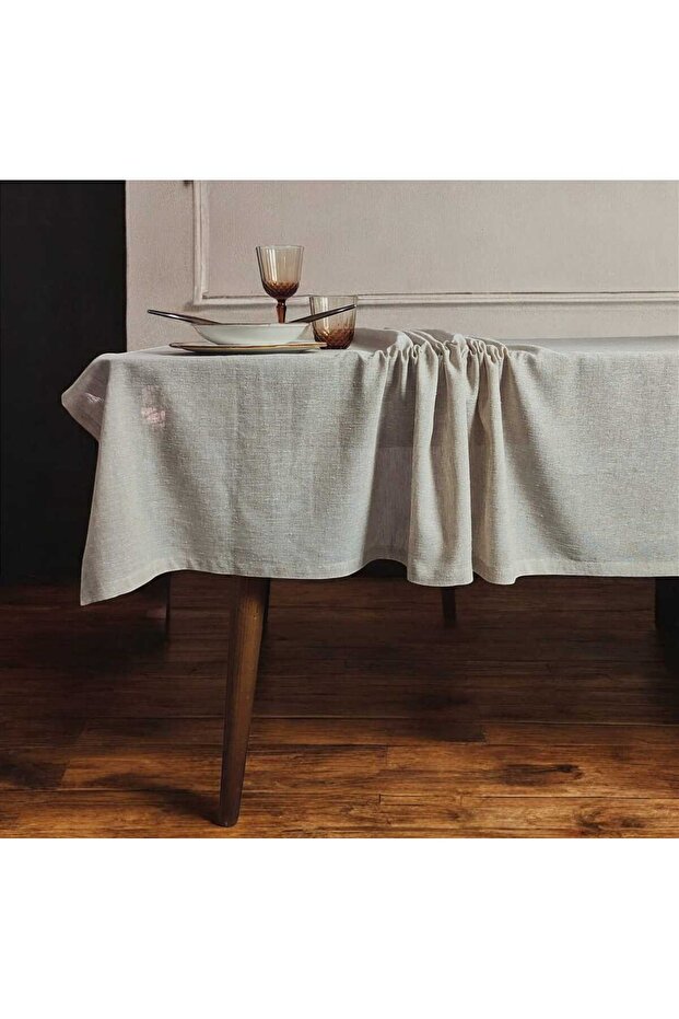 Poly-Linen Light Brown Table Cover(K)