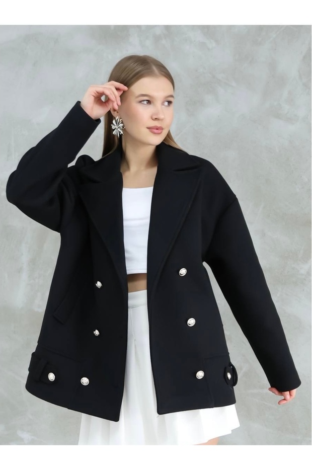 Kısa oversize kaban - 1