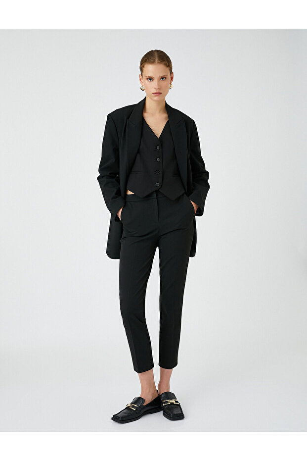 Basic Cigarette Pantolon Slim Fit - 1