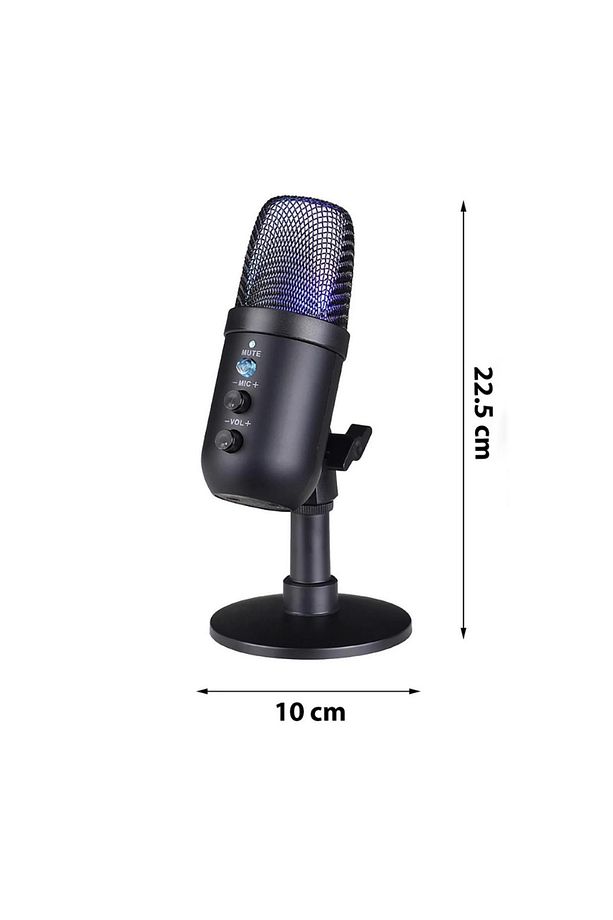 Kablolu Kardioid RGB Mikrofon - Profesyonel Oyuncu ve Podcast Kullanımı İçin - 2