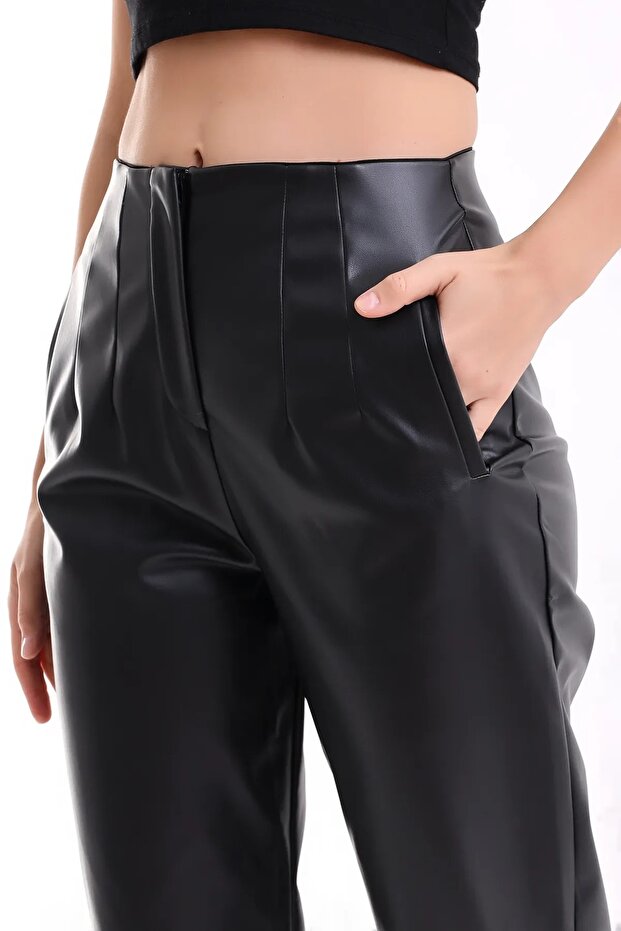 Suni Deri Pantolon Cigarette - 6