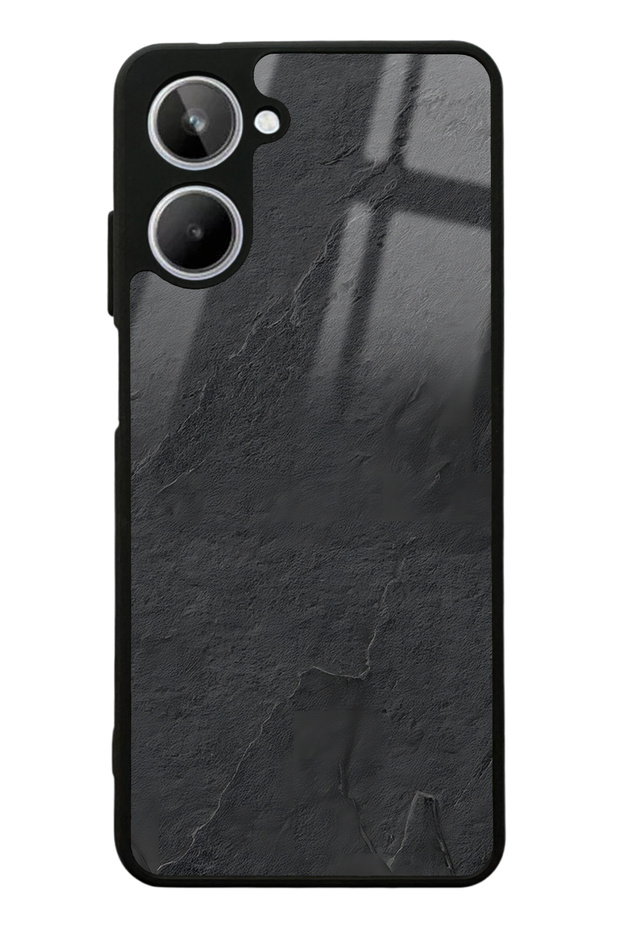 Oppo Realme 10 Black Marble Design Glossy Phone Case