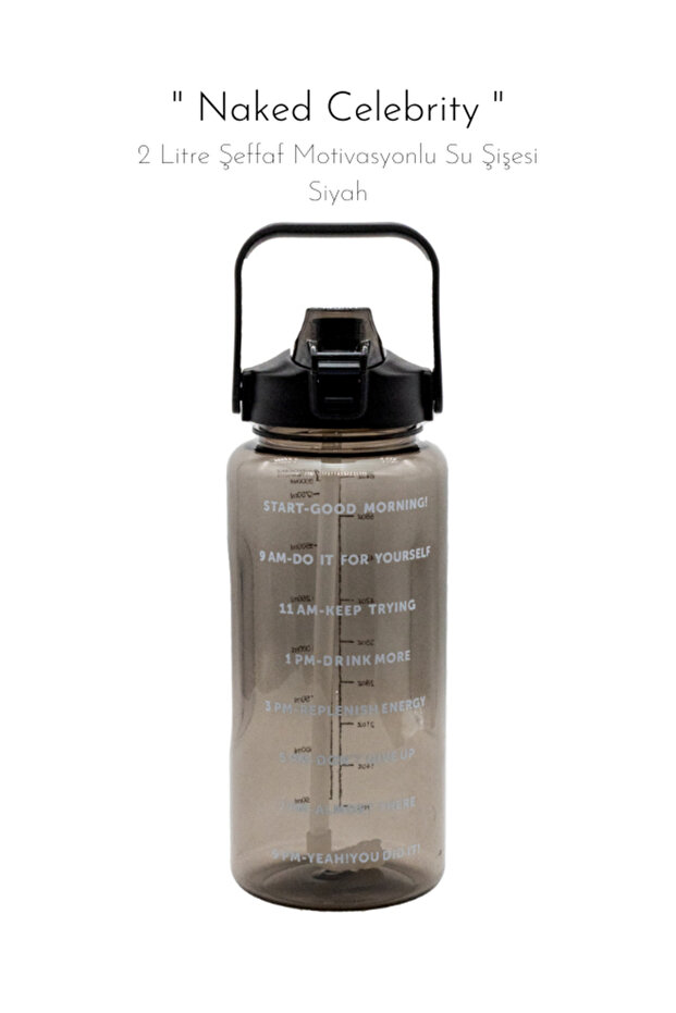 Naked Celebrity 2 Liter Motivational Water Bottle Water Flask