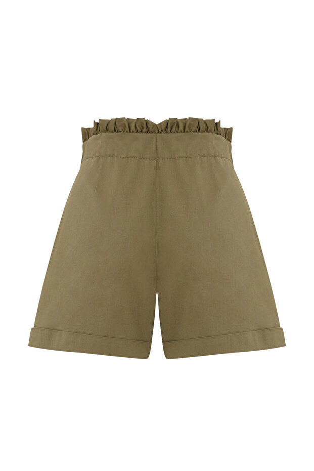 Beli Fırfırlı Önden Bağcıklı Şort - 8