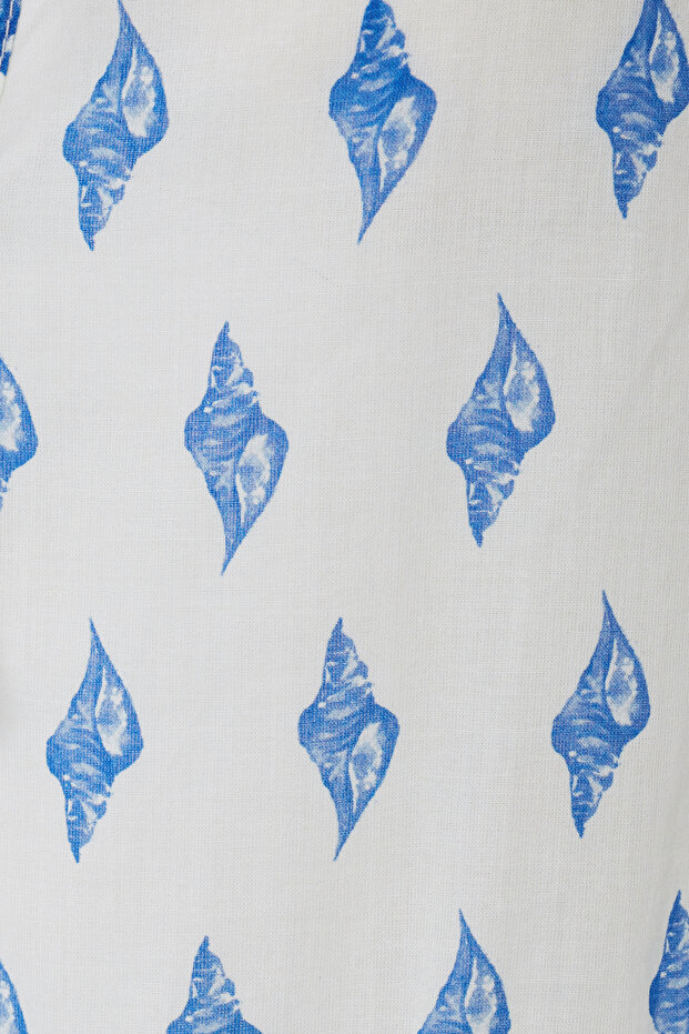 Desenli Mini Elbise - 8