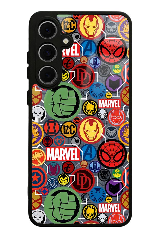 حافظة هاتف سامسونج S24 FE Marvel Face Design لامعة