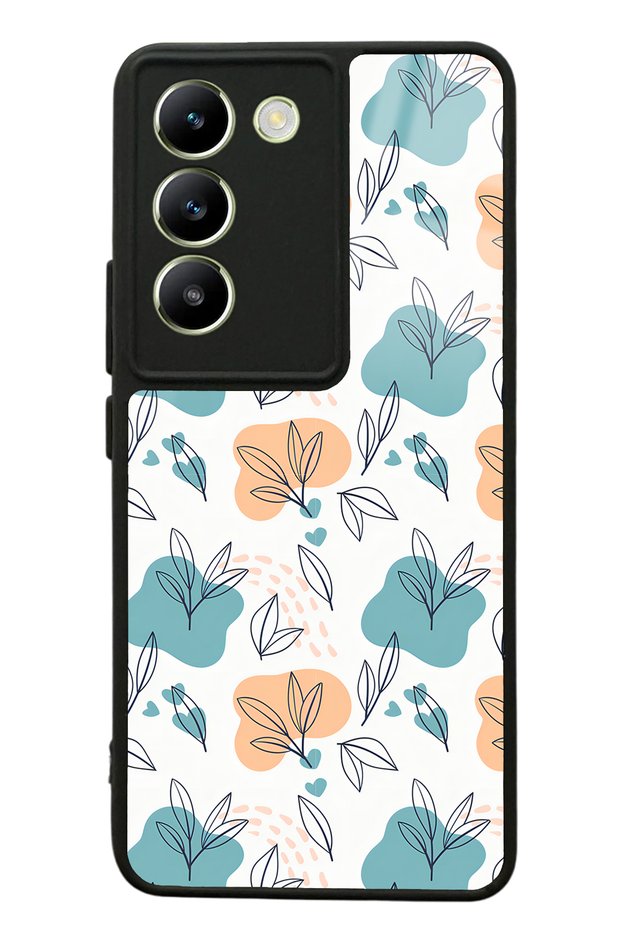 Vivo V30 Lite Glossy Phone Case with Tiny Leaves Design
