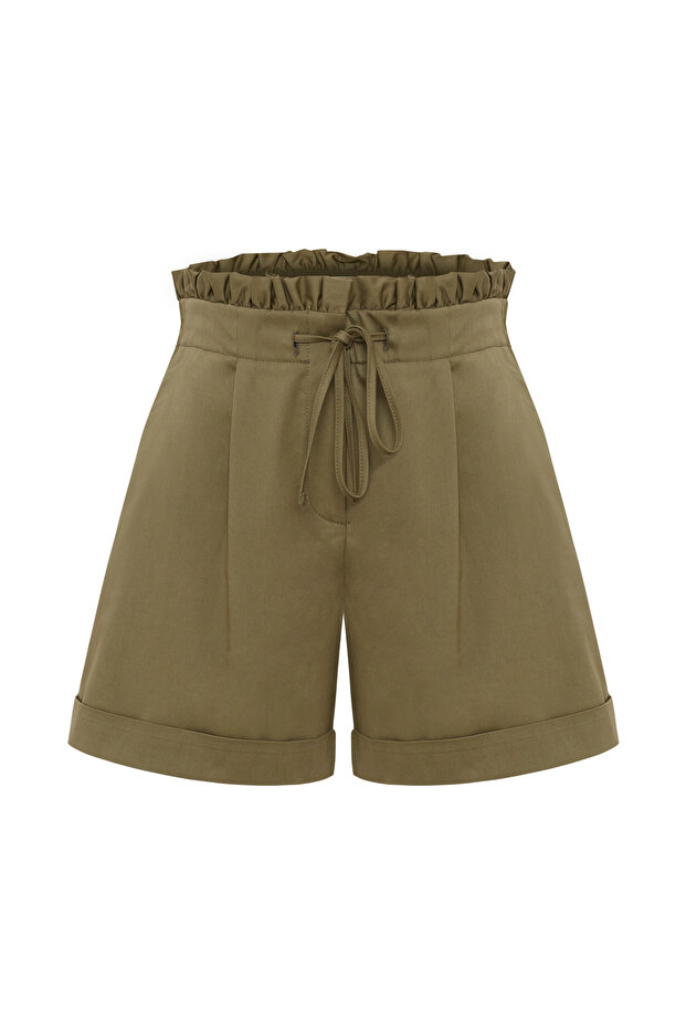 Beli Fırfırlı Önden Bağcıklı Şort - 6