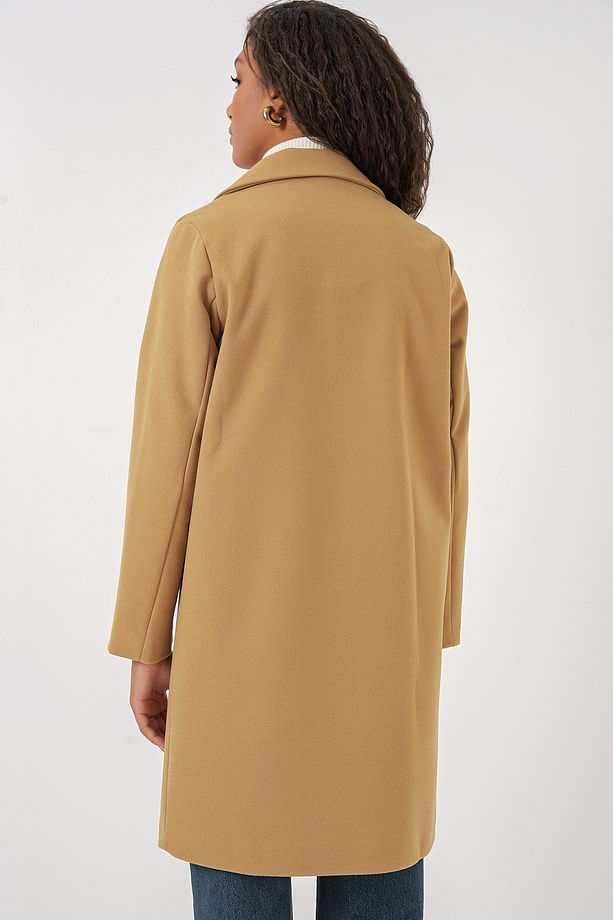 9085 Kaşe Kaban - Hardal - 6