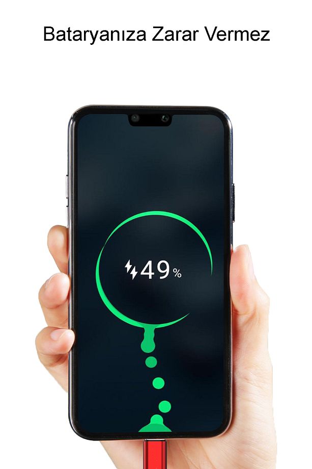 3 In 1 Çoklu 2 Amper Type-c Micro Lightning 120 Cm Örgülü Hızlı Şarj Ve Data Kablosu - 2