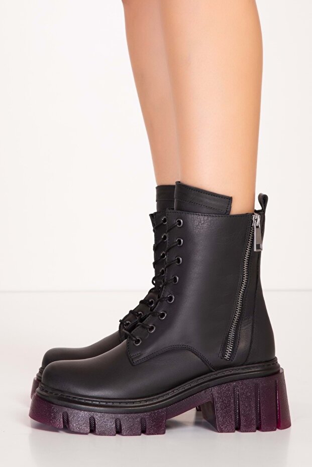 Hakiki Deri Şık Postal Bot Bel.377 - 1