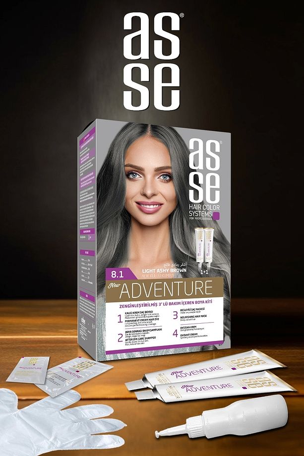 Adventure Set Saç Boyası No:8.1 Açık Küllü Kumral - 3