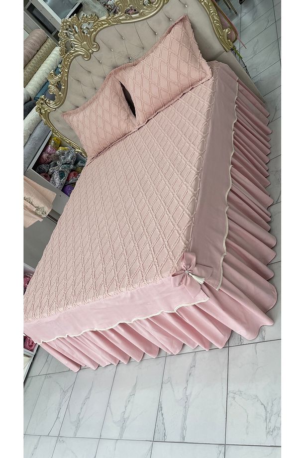 Pudra pembe yatak örtüsü - 1