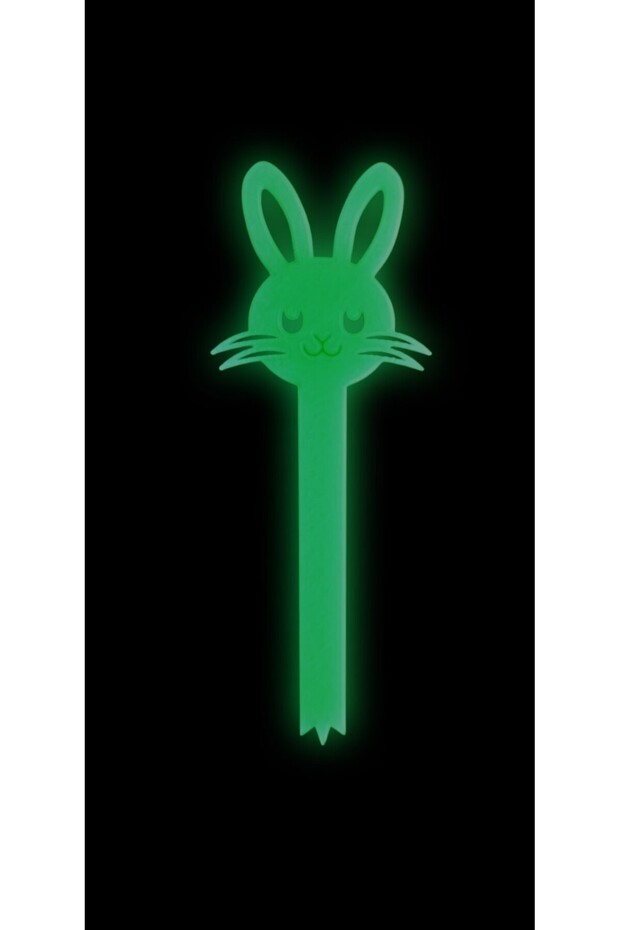 علامة مرجعية على شكل أرنب فسفوري لامع - 1
