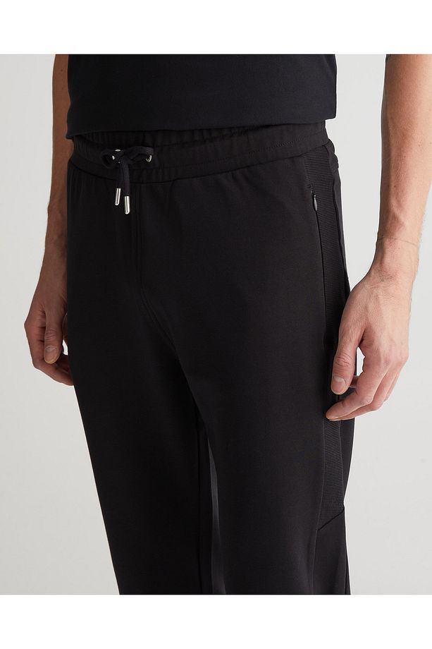 Erkek Siyah Regular Fit Eşofman Altı - 4