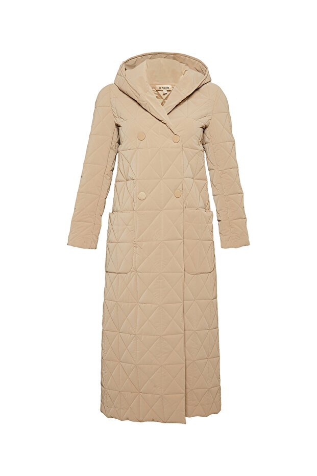 10576111 Kapüşonlu Astarlı Mont - 1