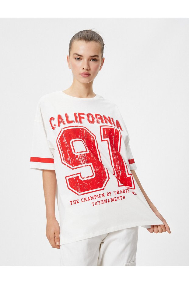 California T-Shirt Short Sleeve Crew Neck Cotton