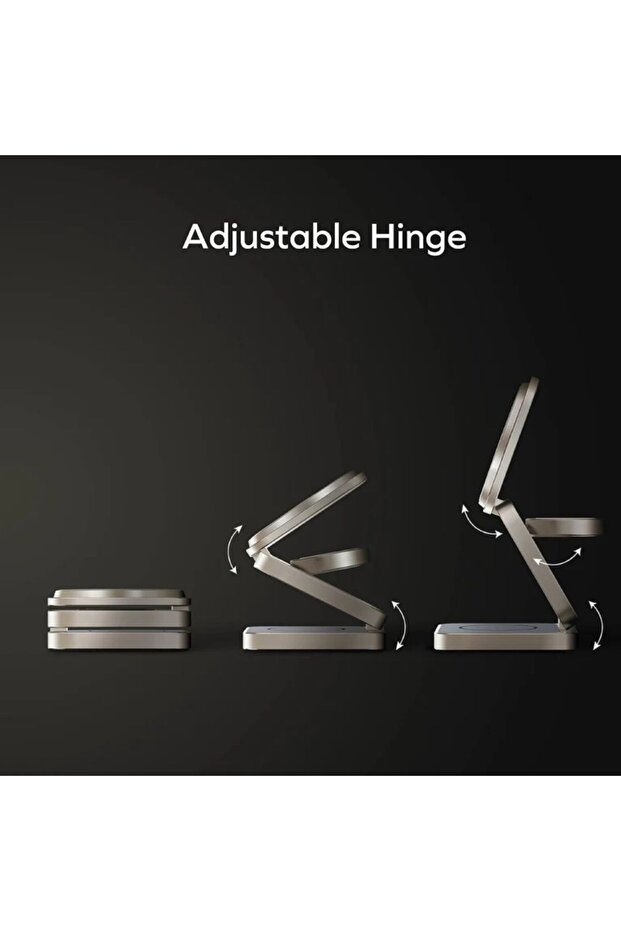 Q2.Mag 3'ü 1 Arada Katlanabilir Qi2 15W Manyetik Kablosuz Şarj Standı - 4