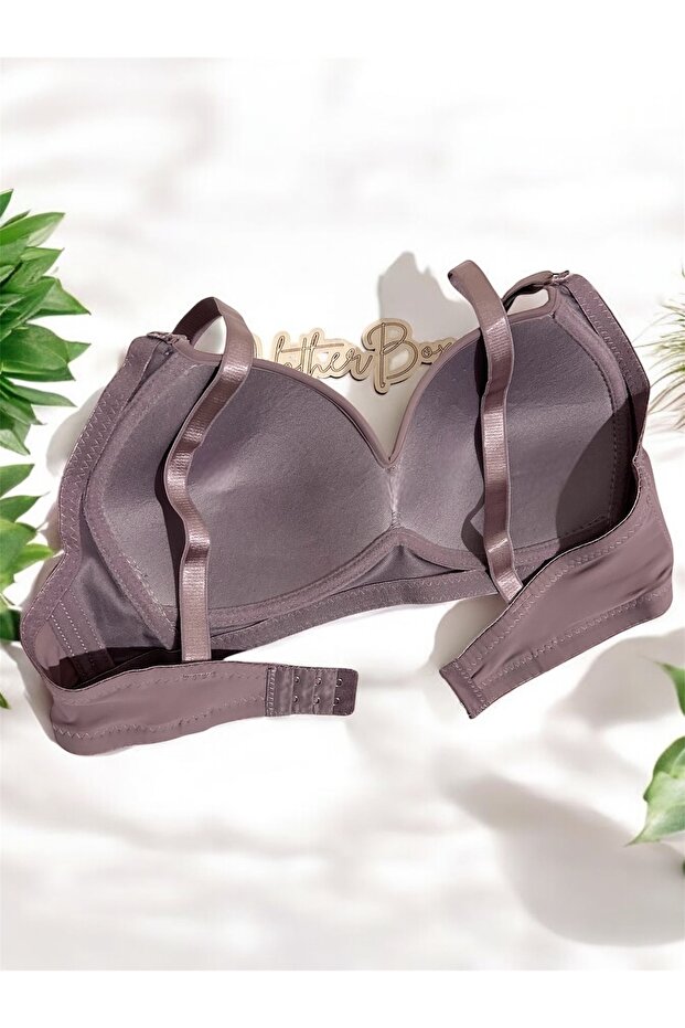 Empty Cup Gathering Bra Without Underwire - 3