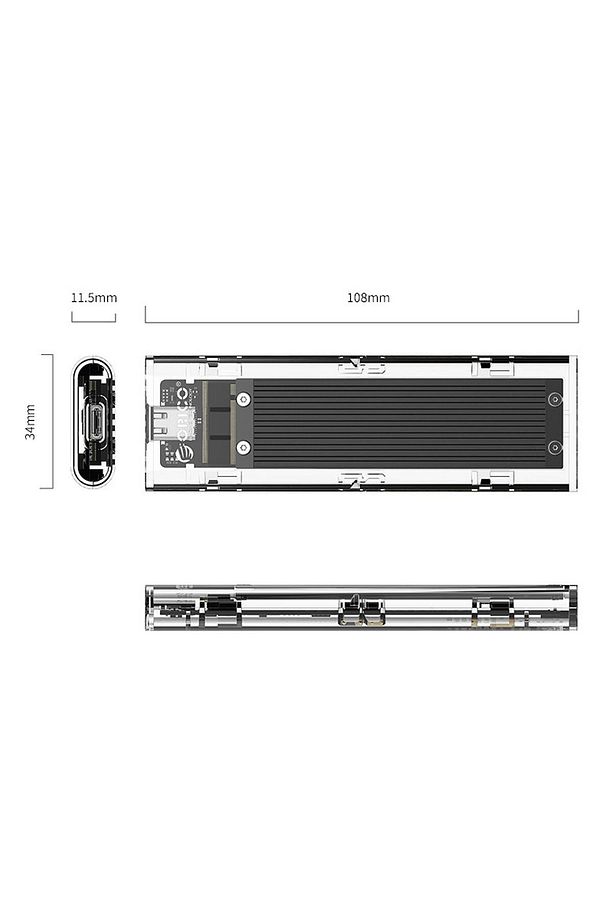 Usb 3.1 Gen2 Type-c 10gbps M.2 Nvme Ssd Disk Kutusu Siyah - 5