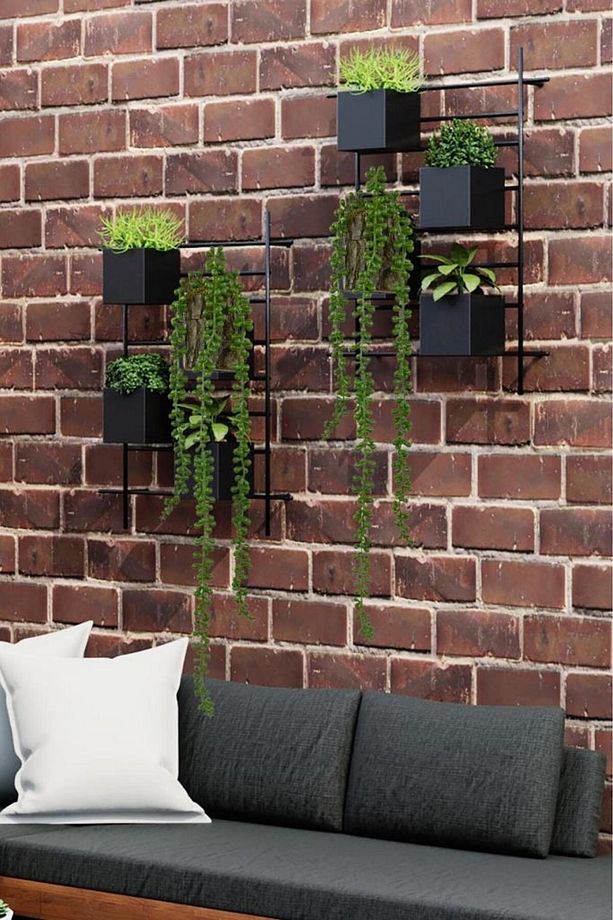 Yapay Çiçek Kütük Saksıda Sarkan String 3 Dallı 55cm Sarkan Çiçek - 3