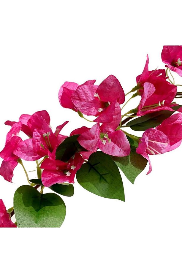 Yapay Çiçek 3Dal Begonvil Çiçeği Fuşya 80cm Tek Dal Bodrum Çiçeği Sarkan Çiçek - 6