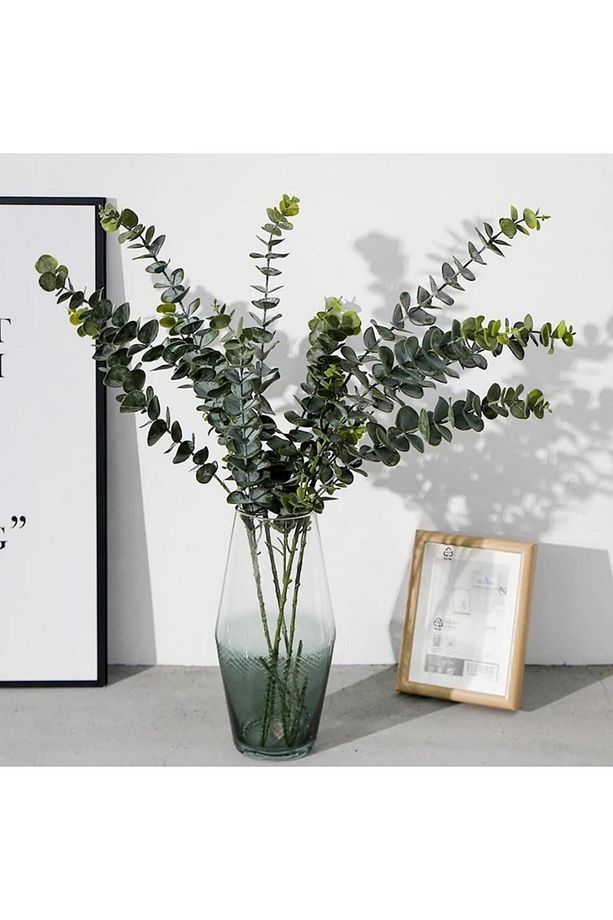 Yapay Çiçek Yeşil Okaliptus 3dallı Uzun Dal 76cm Eucalyptus - 1