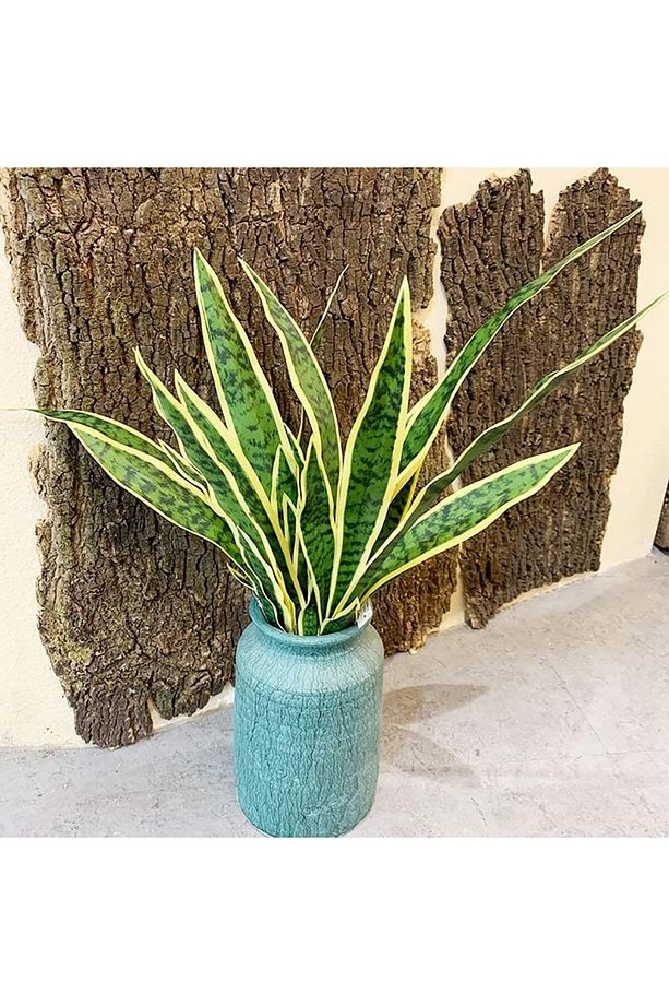 Yapay Çiçek Sansevieria Yeşil Kılıç Çiçeği 4 Adet 65cm Salon Çiçeği Yapay Bitki - 8