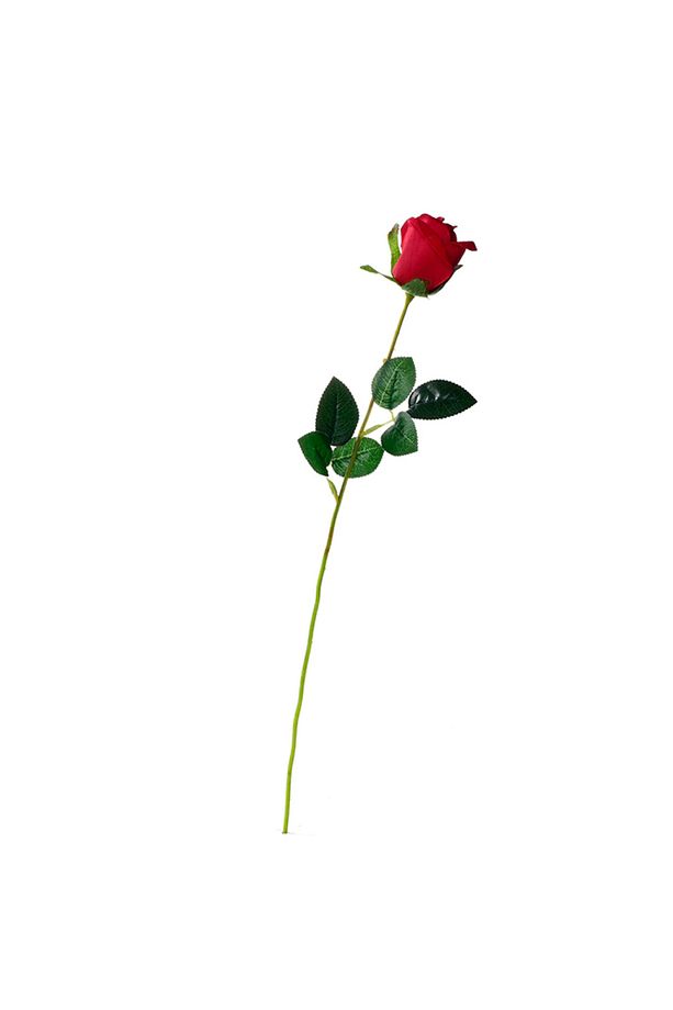 Yapay Çiçek Kırmızı Gül Tek Dal 55 Cm - 2