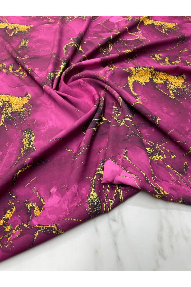 Marble Pattern Dress Shirt Holder Tivil Satin Fabric Our Product Is Sold in Pieces 1 Piece 1 Meter