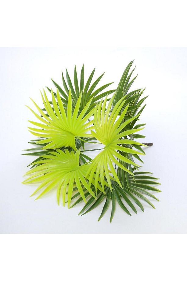 Yapay Çiçek Yelpaze Palmiye 8 Yapraklı Demet 50*40cm Salon Çiçeği Yapay Bitki - 6
