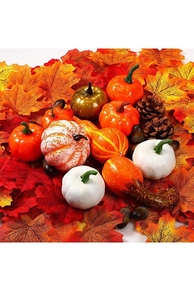 Artificial Vegetable Pumpkin Pumpkin Orange 8cm 1Pc - 7