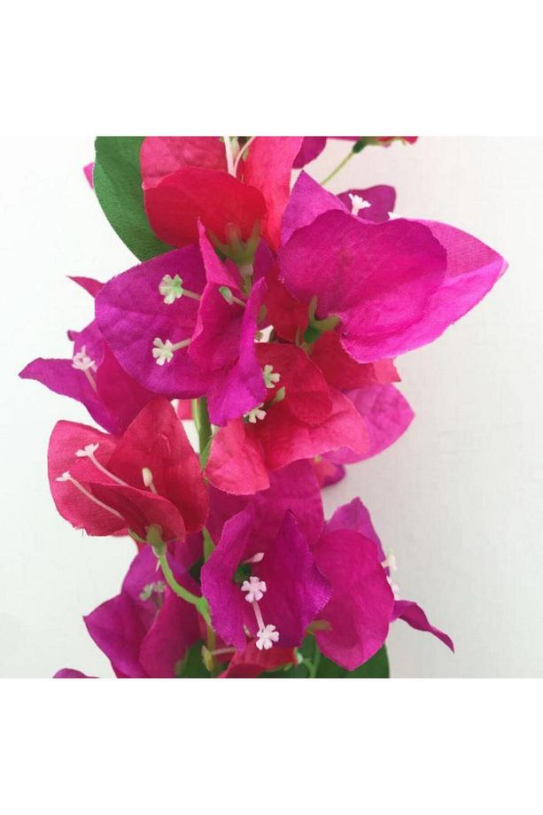 Yapay Çiçek Begonvil Çiçeği Fuşya 80cm Tek Dal Bodrum Çiçeği Sarkan Çiçek - 8