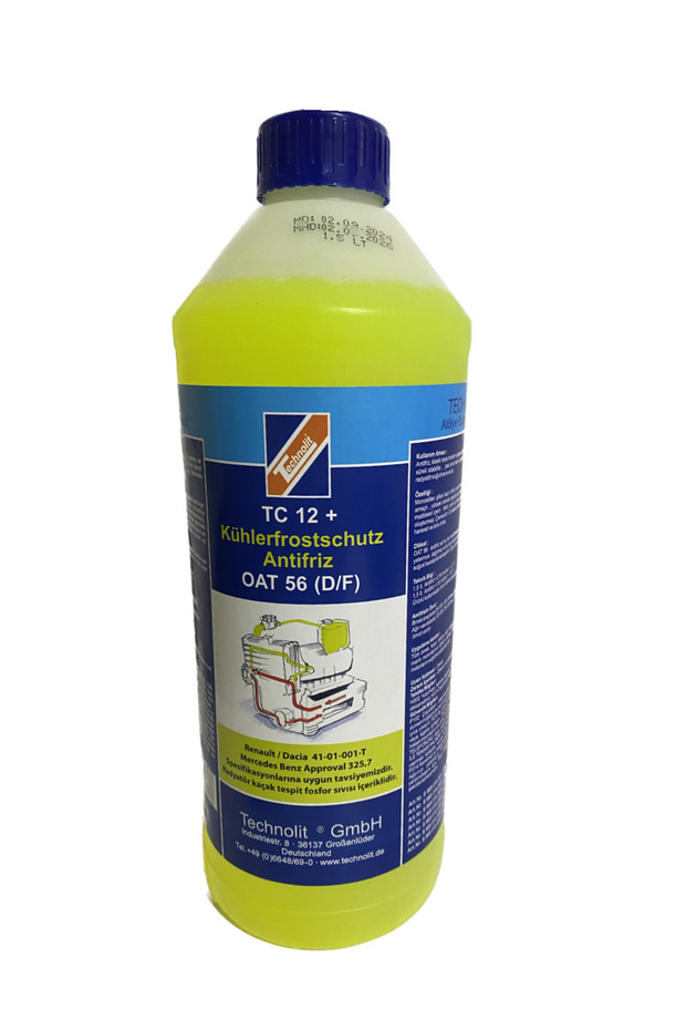 -56 Derece Renault Onaylı Fosforlu Sarı Antifiriz 1.5litre - 1