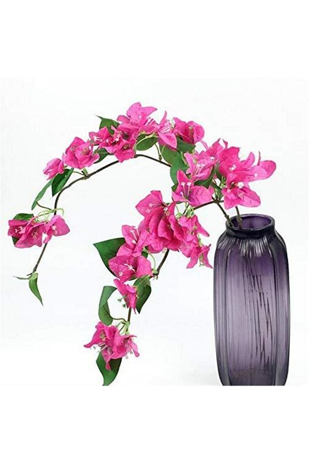 Yapay Çiçek Begonvil Çiçeği Fuşya 80cm Tek Dal Bodrum Çiçeği Sarkan Çiçek - 4
