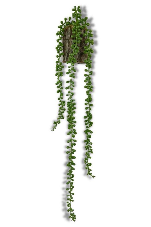 Yapay Çiçek Kütük Saksıda Sarkan String 3 Dallı 55cm Sarkan Çiçek - 1