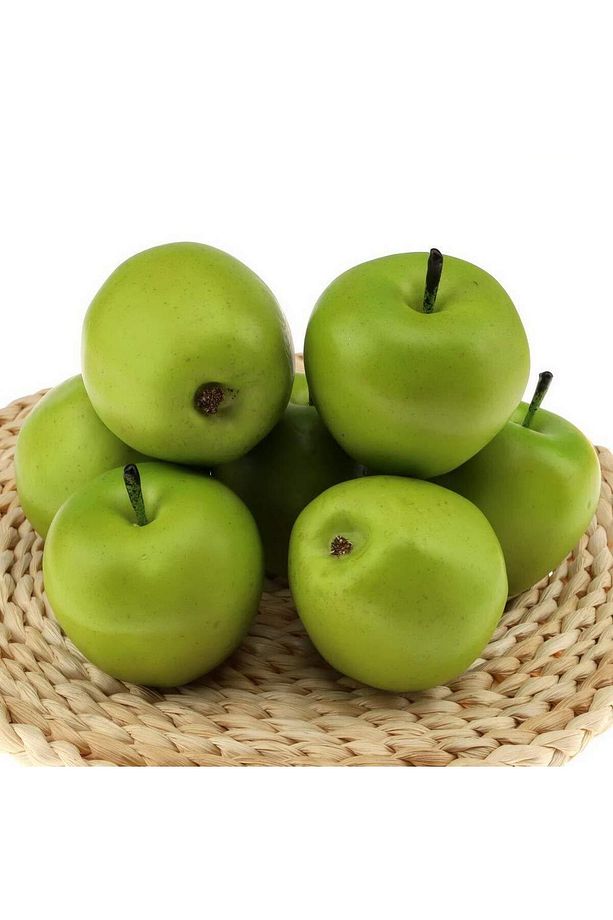 Yapay Yeşil Elma 6 Lı Paket Yapay Meyve - 3