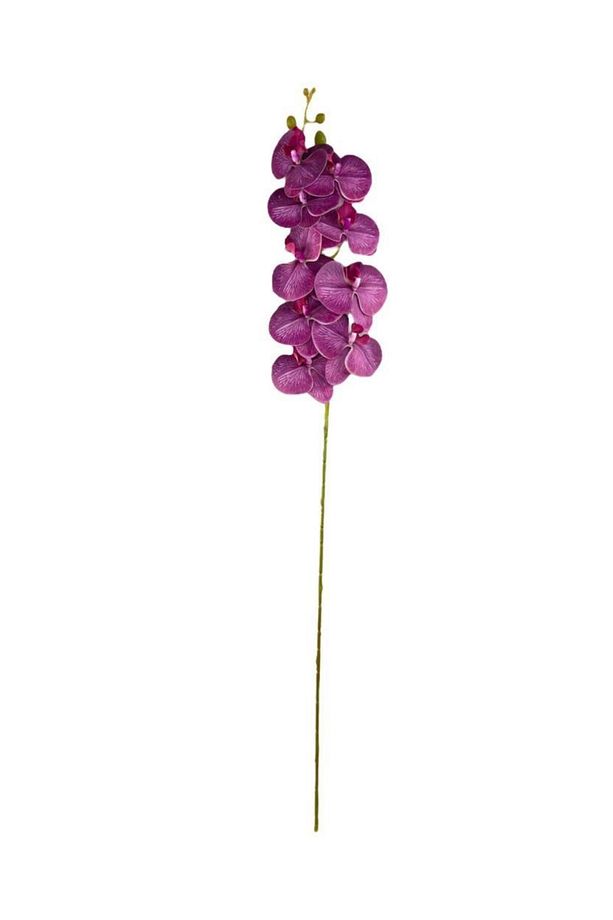 Yapay Çiçek Fuşya Damarlı Islak Orkide Uzun Dal 90 Cm Orkide - 4