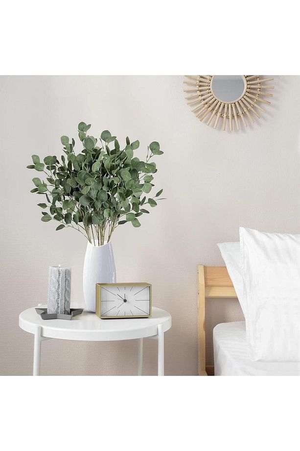 Yapay Çiçek Yeşil Okaliptus Tek Dal Kumaş Yapraklı Uzun Dal 80cm Eucalyptus - 2