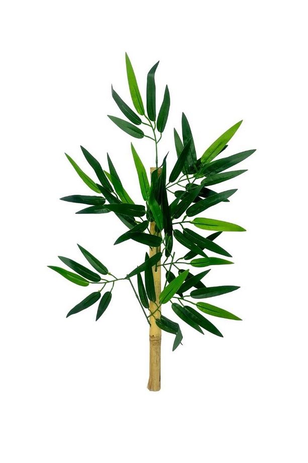 5li Set Yapay Bambu Sopası 6 Yapraklı 50cm Yapay Çiçek Bambu Duvarı Separatör Çiçeği Yapay Çiçek - 2
