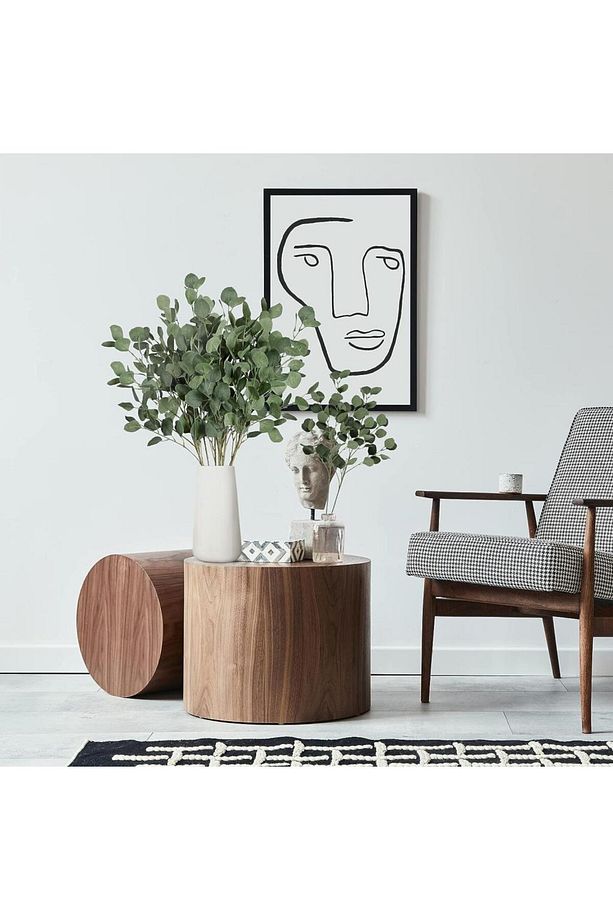 Yapay Çiçek Yeşil Okaliptus Tek Dal Kumaş Yapraklı Uzun Dal 80cm Eucalyptus - 5